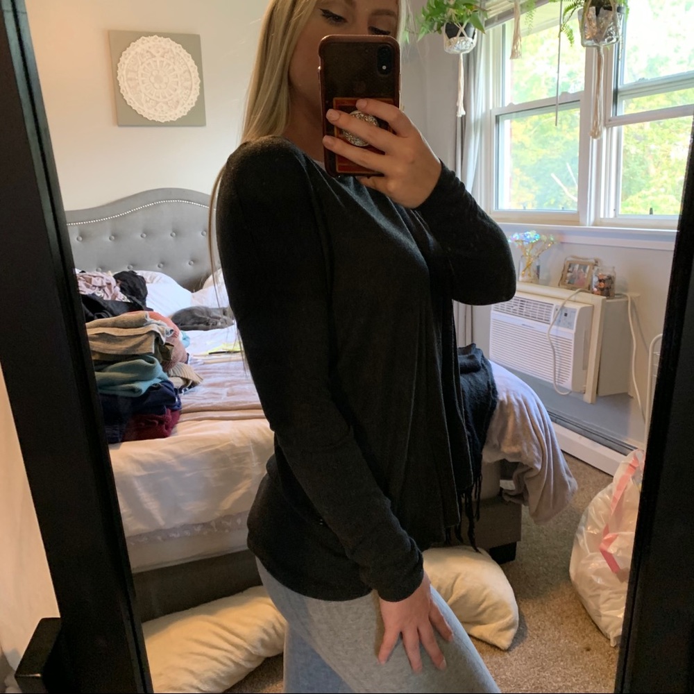 Black long sleeve top